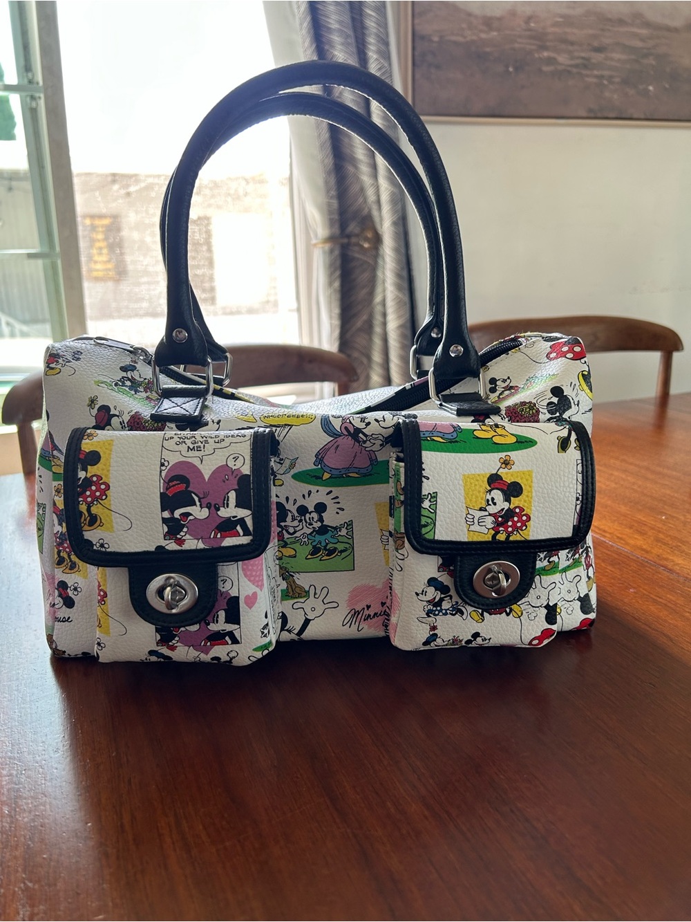 Disney Minnie & Friends Comic Satchel - White, Black, Red, Yellow, Pink, Green - Picture 2 of 9